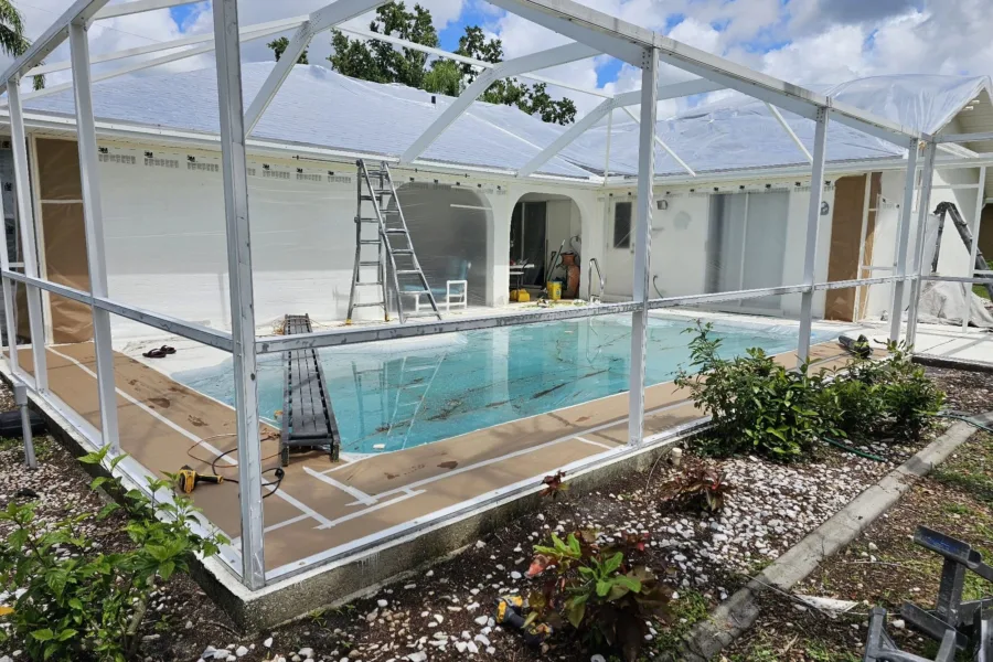 Pool Cage Painting