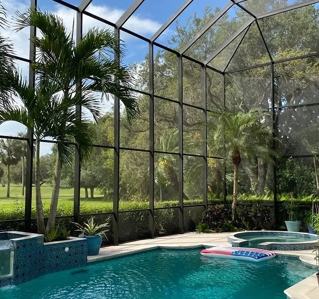 Pool cage screen